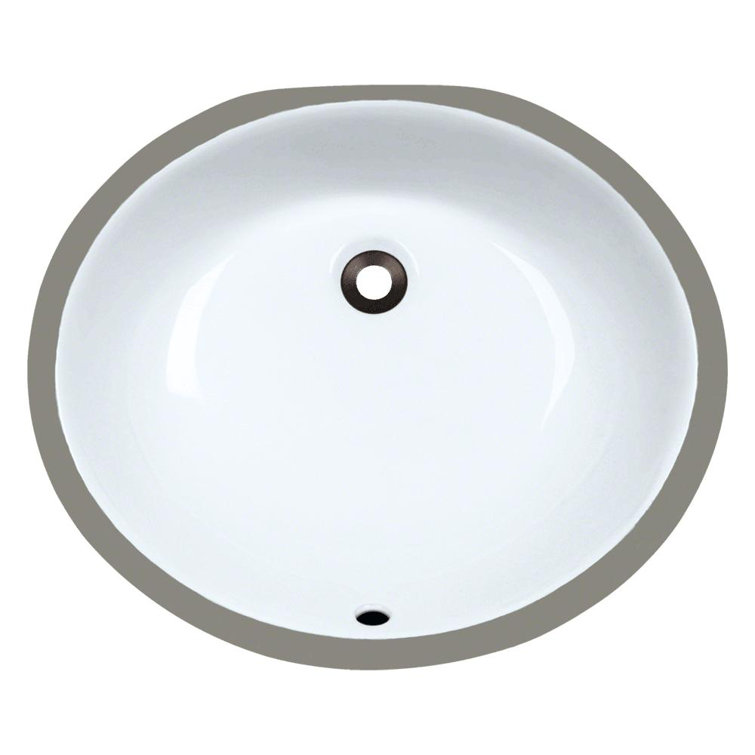 MRDirect Vitreous China Oval Undermount Bathroom Sink with Overflow